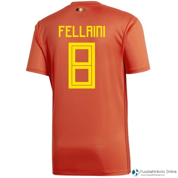 Belgica Trikot Heim Fellaini 2018 Rote Fussballtrikots Günstig